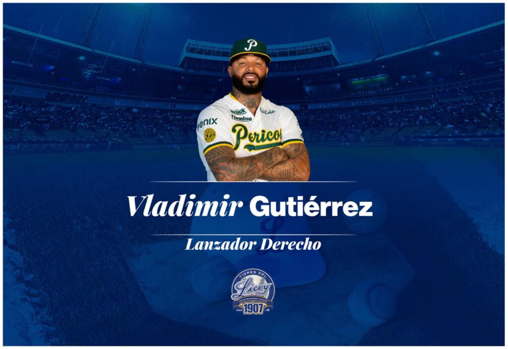 Vladimir Gutiérrez regresa a los Tigres del Licey como refuerzo